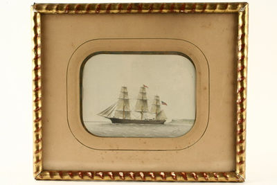 Portrait of Ship 'Borodina' entering LeHavre, France, 1861