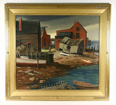 KNIGHT'S BOATYARD, ROCKLAND, MAINE by Carroll Thayer Berry - Auction record, sale price, and art valuation. Compare with similar artists and explore comparable artworks.