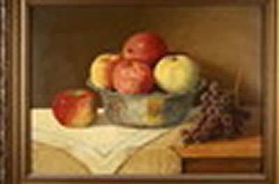 STILL LIFE OF APPLES IN A GLASS BOWL by Uriah Norton Dyer - Auction record, sale price, and art valuation. Compare with similar artists and explore comparable artworks.