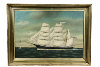 Ship Portrait of the Barque 'Hiram Emery'