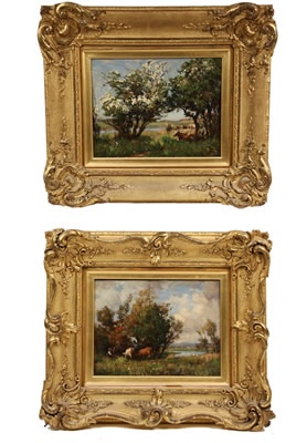 Cows in Summer Pasture (a pair)