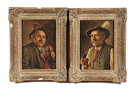 Rhinelander Genre Portraits of Gents with Drink and Pipe (2) by Walter Roessler - Auction record, sale price, and art valuation. Compare with similar artists and explore comparable artworks.