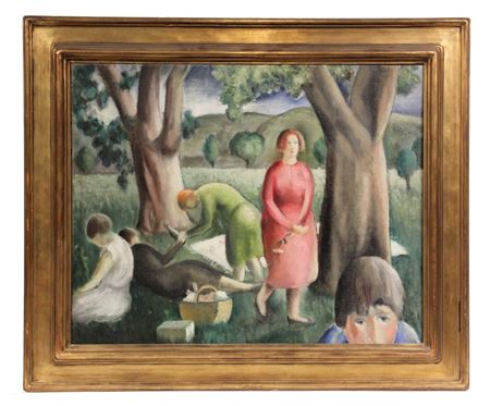 "Picnic" by Carl Nelson - Auction record, sale price, and art valuation. Compare with similar artists and explore comparable artworks.