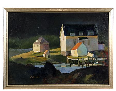 "Burnt Island Coast Guard Station" by Marlene Loznicka - Auction record, sale price, and art valuation. Compare with similar artists and explore comparable artworks.