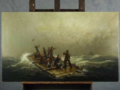 Shipwreck Survivors on Raft