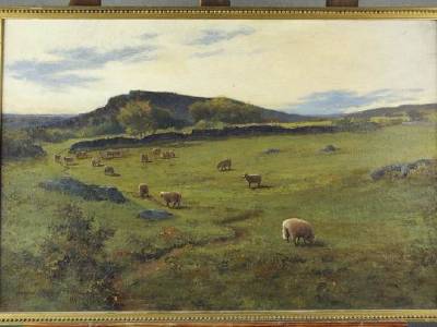 19th C British pastoral scene with sheep by James Rich - Auction record, sale price, and art valuation. Compare with similar artists and explore comparable artworks.