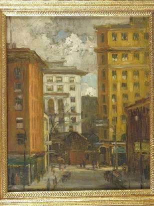 Ashcan School depicting Detroit Athletic Club by Archie Palmer (Archibald) Wigle - Auction record, sale price, and art valuation. Compare with similar artists and explore comparable artworks.