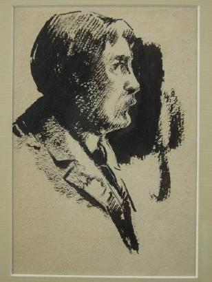 Portrait of Anthony Thieme: Profile self-portrait