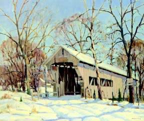 Covered Bridge in Winter