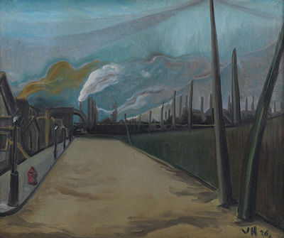 Sample artwork by Vin Hannell (1896 - 1964), known for modernist painting, wood sculpture, printmaking, pottery - View similar artists and auction records
