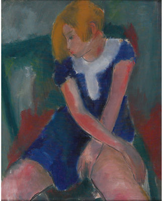 Girl in Blue Dress