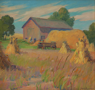 Indiana Haystacks by William Eppens - Auction record, sale price, and art valuation. Compare with similar artists and explore comparable artworks.