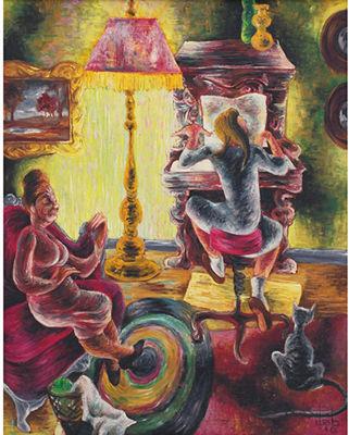 Sample artwork by Dorothy Bartholemy (1914 - 2005), known for american scene painting - View similar artists and auction records