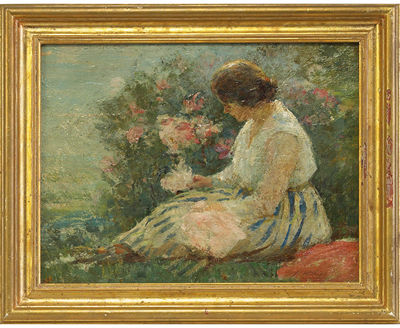 Woman with Flowers (Figure Study)