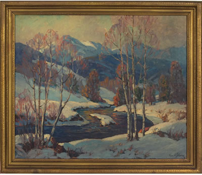 BIRCH TREES ALONG A STREAM by Frank Vavra - Auction record, sale price, and art valuation. Compare with similar artists and explore comparable artworks.