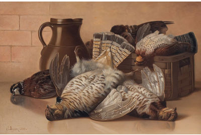 "Still Life in American Feather Game," 1897
