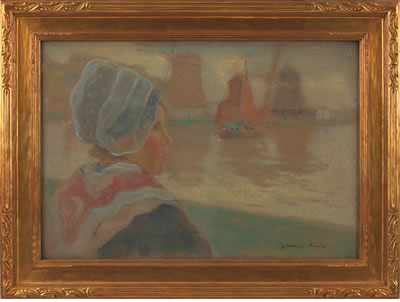 Breton Girl on Shore by Guillaume G Roger - Auction record, sale price, and art valuation. Compare with similar artists and explore comparable artworks.