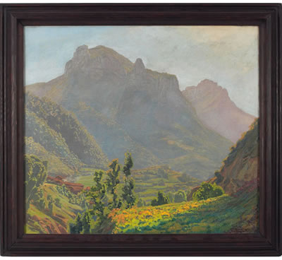 Mountain Landscape, c. 1945 by Francisco Nunez de Celis - Auction record, sale price, and art valuation. Compare with similar artists and explore comparable artworks.