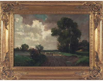 "Country Road" by Joseph Muhlbeck - Auction record, sale price, and art valuation. Compare with similar artists and explore comparable artworks.