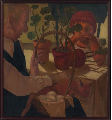 "Man and Child with Cat" by Bernard Weinstein - Auction record, sale price, and art valuation. Compare with similar artists and explore comparable artworks.
