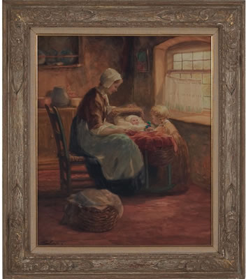 "Interior Scene," c. 1920