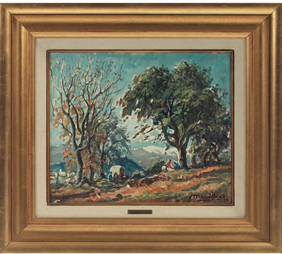 "Wagon and Trees"