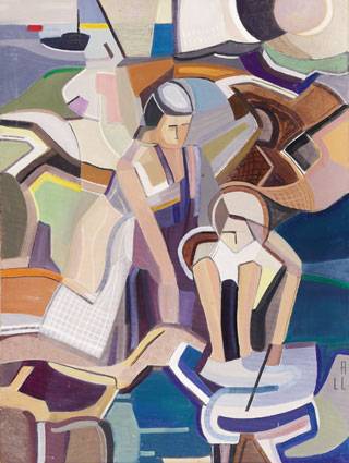 Sample artwork by Anne Lehman (20th century), known for modernist-leaning landscape, abstraction - View similar artists and auction records