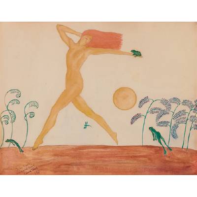 Woman with a Frog