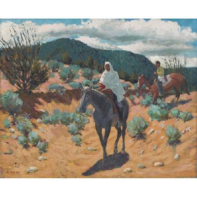 Sample artwork by Donald Ruf (1905 - 1982), known for landscape and southwest indian figure painting - View similar artists and auction records