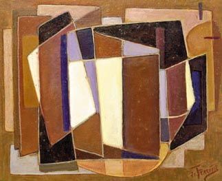 Sample artwork by Mario De Ferrante (1898 - 1992), known for futurist compositions, graphics, mural, printmaking - View similar artists and auction records