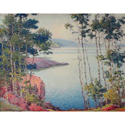 Sample artwork by Carl Wendell Rawson (1884 - 1970), known for impressionist landscape, coastal view and portrait painting, cartooning - View similar artists and auction records