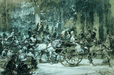 Calèches au bois