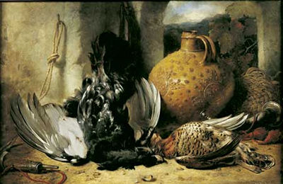 NATURE MORTE AUX COQ DE BRUYÈRE ET GROUSE