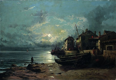 Sample artwork by Alfred Godchaux (1835 - 1895), known for impressionist landscape and marine painting-venetian scene - View similar artists and auction records