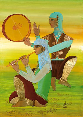 Sample artwork by Jellal Ben Abdallah (1921 - 2017), known for painting - View similar artists and auction records