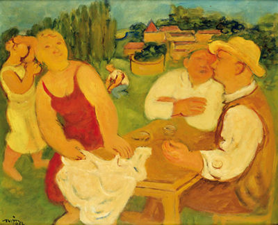 Sample artwork by Maurice Louis Savin (1894 - 1973), known for painting, ceramics, prints - View similar artists and auction records