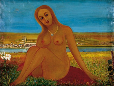 NU DANS UN PAYSAGE