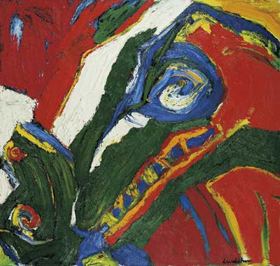 Sample artwork by Bengt Lindstrom (1925 - 2008), known for impasto painting, murals, lithographs, glass sculpture - View similar artists and auction records