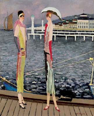 Le ponton de Trouville et celles des cures marines 1989