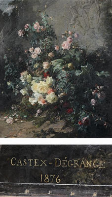Sample artwork by Adolphe Louis Castex-Degrange (1840 - 1918), known for painting, genre, landscape, still lifes, flowers; caricature - View similar artists and auction records