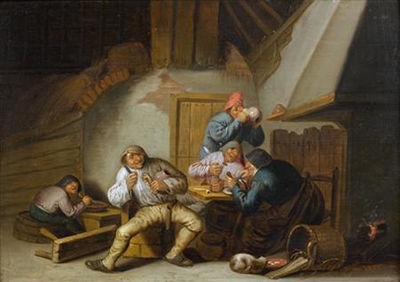 Paysans dans une auberge
