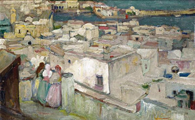 Terrasses de la casbah by Alfred Dabat - Auction record, sale price, and art valuation. Compare with similar artists and explore comparable artworks.