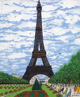 La tour Eiffel, vue du Champs de Mars