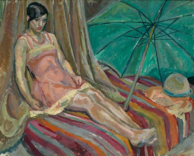 SONIA À L'OMBRELLE, 1927