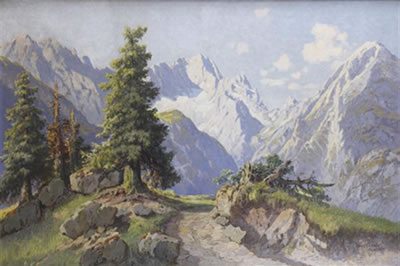 Sample artwork by Hans Frahm (1864 - 1938), known for landscape and townscape painting - View similar artists and auction records