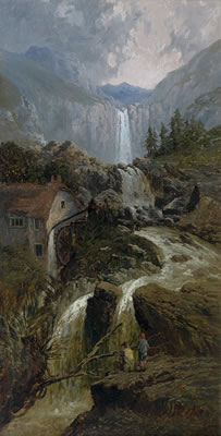 Sample artwork by William Pitt (1853 - 1890), known for landscape-townscape, village paintings - View similar artists and auction records