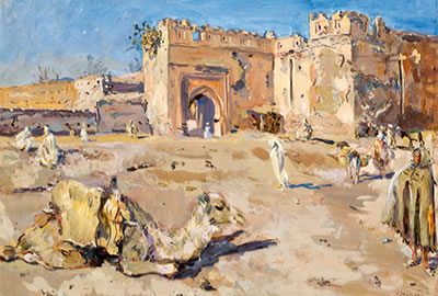 Promeneurs à l'entrée d'une médina au Maroc by Gill Julien Matthey - Auction record, sale price, and art valuation. Compare with similar artists and explore comparable artworks.