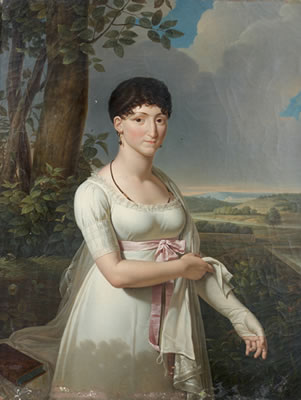 Portrait de Thaïs Bertier de Sauvigny, née d'Ormesson, sur fond de paysage by Louis Lafitte - Auction record, sale price, and art valuation. Compare with similar artists and explore comparable artworks.