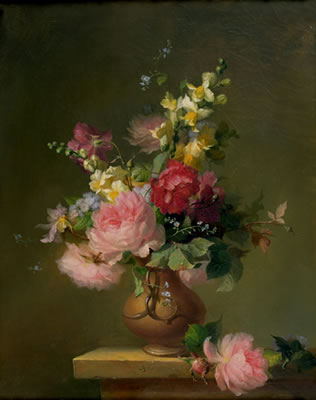 Bouquet de roses et divers fleurs dans un vase posé sur un entablement by François Rivoire - Auction record, sale price, and art valuation. Compare with similar artists and explore comparable artworks.