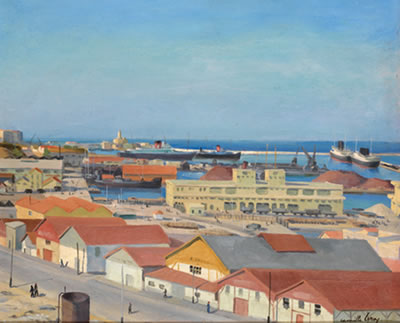 PORT D'ALGER, LES DOCKS by Camille Leroy - Auction record, sale price, and art valuation. Compare with similar artists and explore comparable artworks.